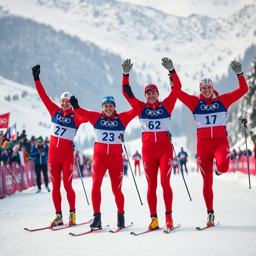 Сборная Норвегии выиграла золото в мужской лыжной эстафете на Олимпиаде‑2026