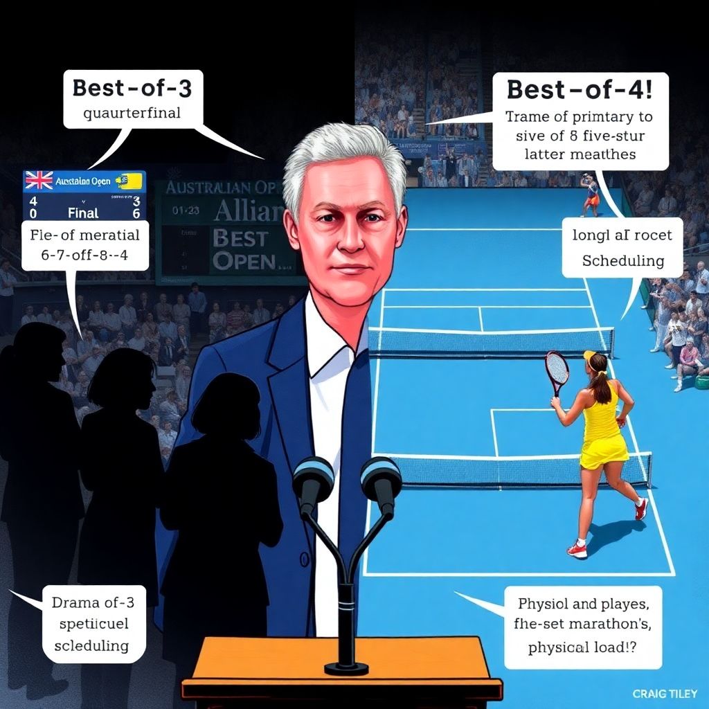 Australian open: Крейг Тайли предлагает пятисетовый формат для женщин